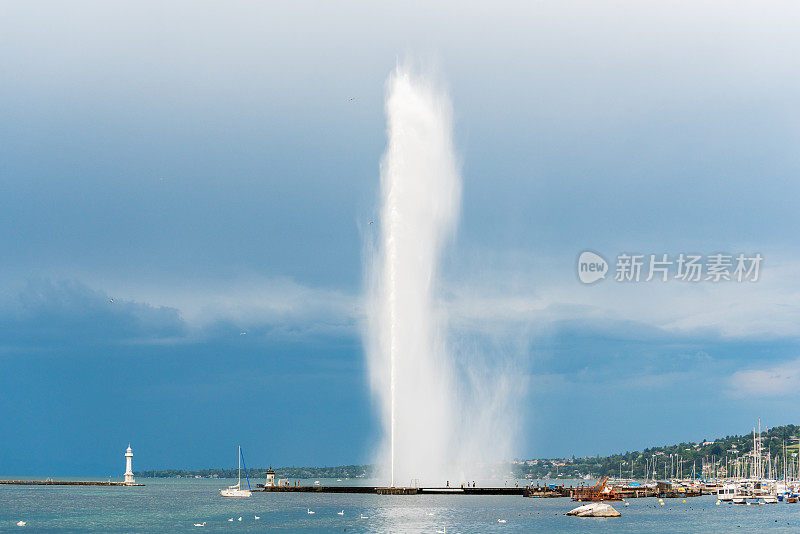 Jet d'eau，瑞士日内瓦